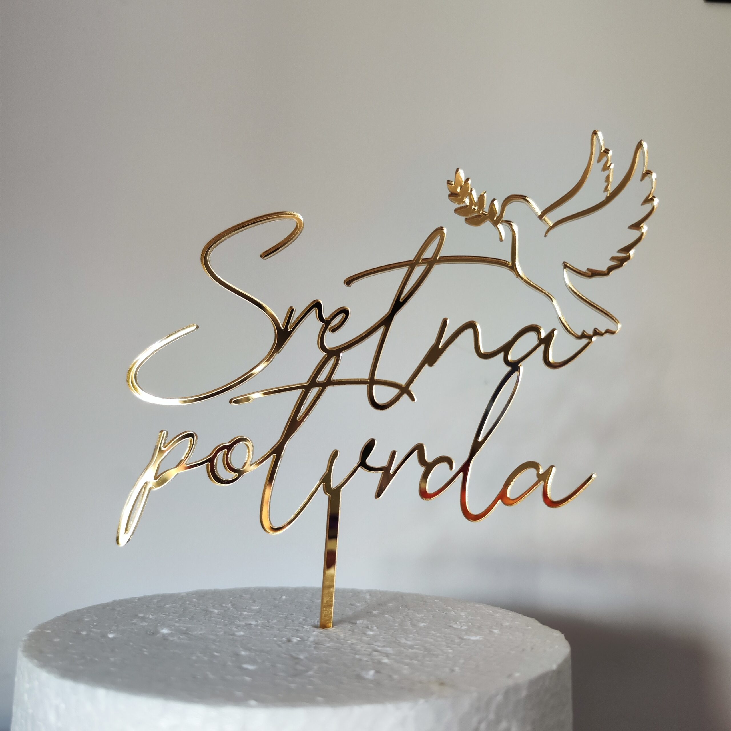 Toper Sretna potvrda s malom golubicom